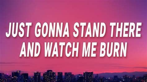 just gonna stand there and watch me burn lyrics|i love the way you lie lyrics.